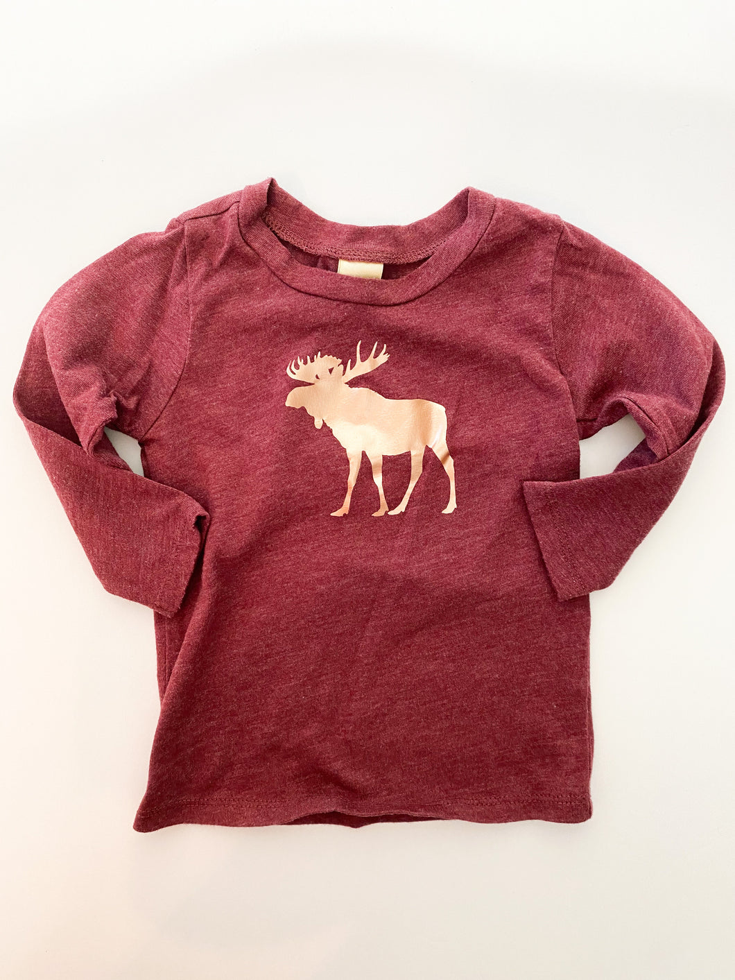 6m Love of little Rose Gold Moose on Maroon ( like new )