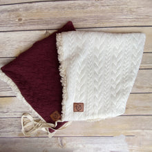Cream Winter Pixie Hats ( old style thinner ties )