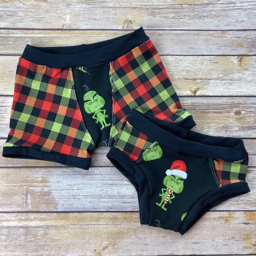 Mystery Holiday Boxers or Undies ( ships by Dec 10th) gender neutral/Boy